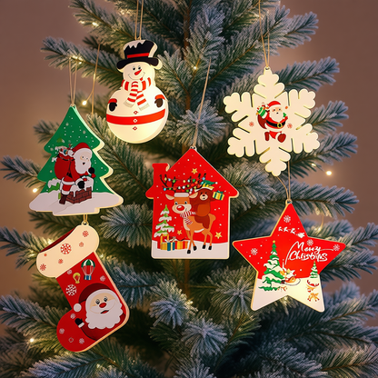 Luces con motivos de Navidad, 6 unidades