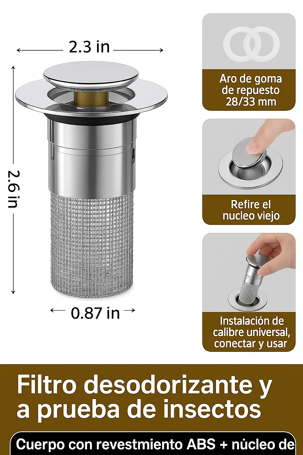 OFERTA 2x1 Tapones Filtrador Desagües