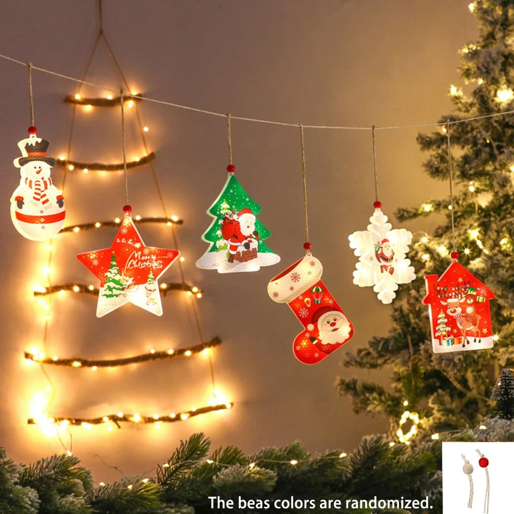 Luces con motivos de Navidad, 6 unidades