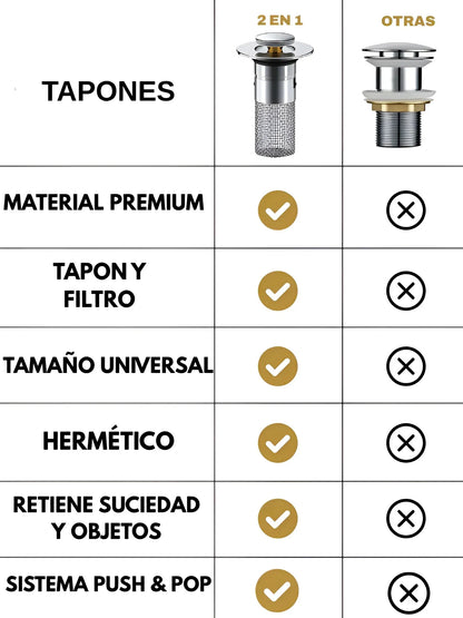 OFERTA 2x1 Tapones Filtrador Desagües
